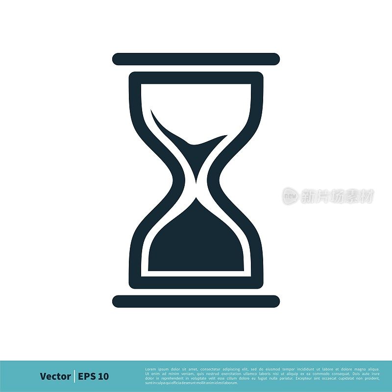 Hourglass Icon Vector Logo Template Illustration Design. Vector EPS 10.